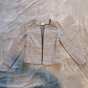 J Crew Jacquard Style Blazer - Blue/Black/White - Size XS